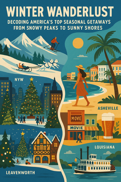 Winter Wanderlust: Decoding America's Top Seasonal Getaways from Snowy Peaks to Sunny Shores